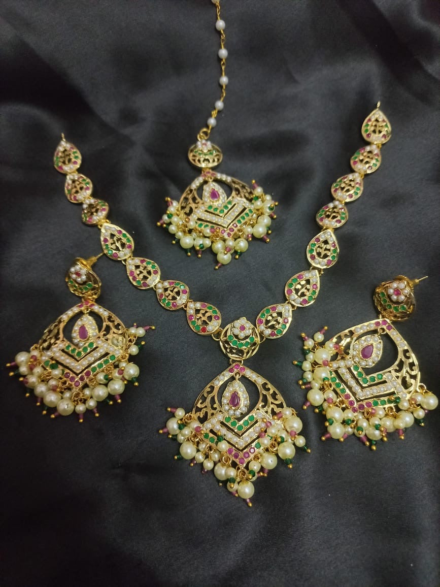 Multicolor Jadau Necklace