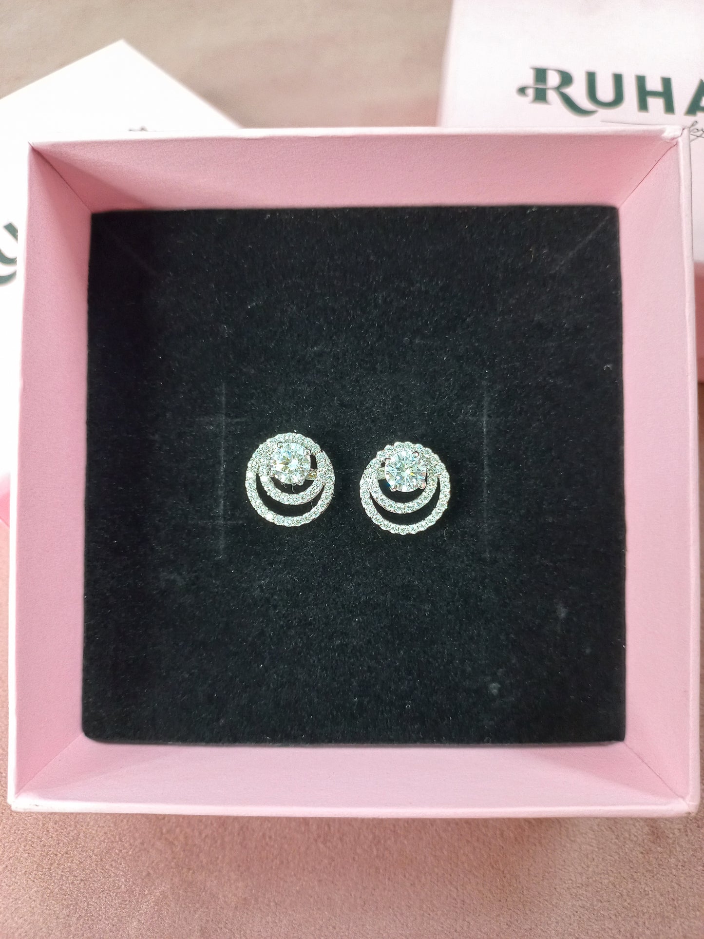 Round Shaped Sterling Silver Earrings