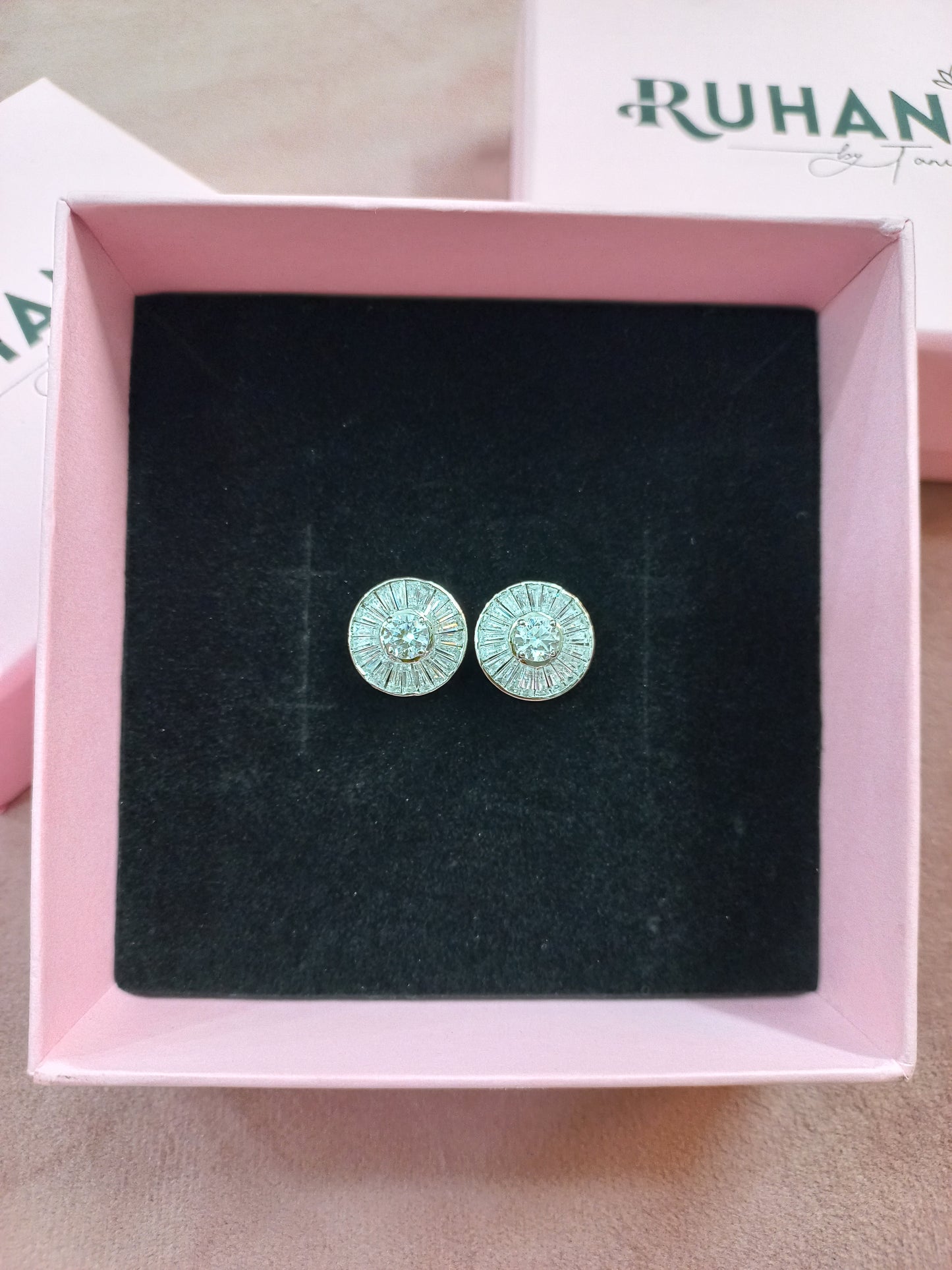 Round Shaped Sterling Silver Earrings