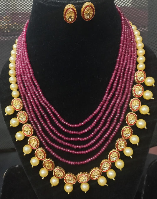 Ruby Necklace with Kundan