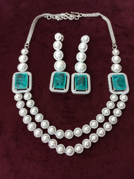 Aqua Pearl Necklace