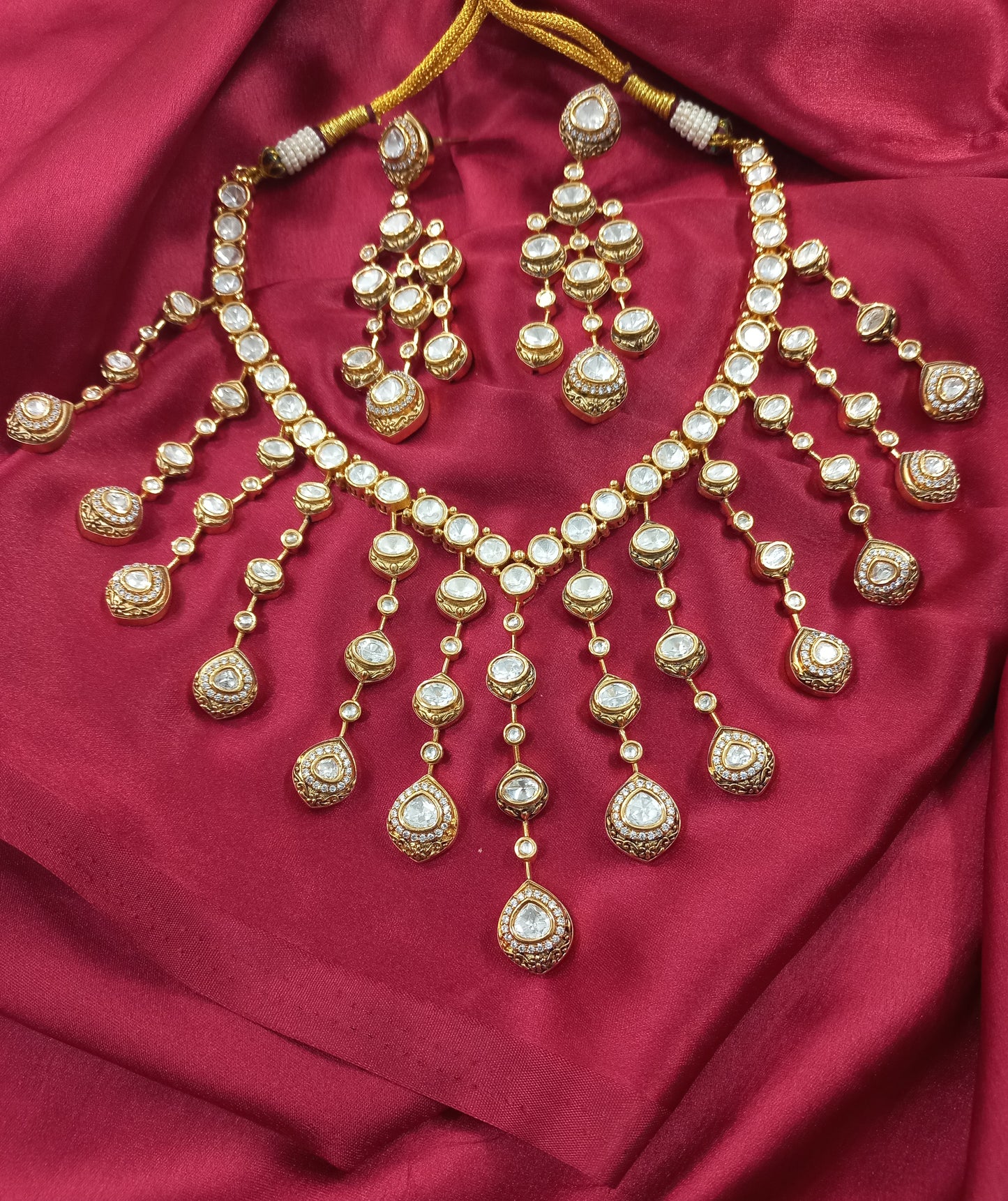 Golden Uncut Polki Necklace