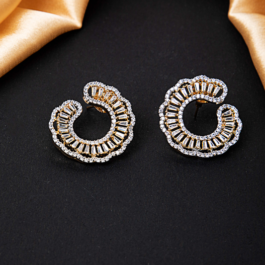 Palak American Diamond Earrings