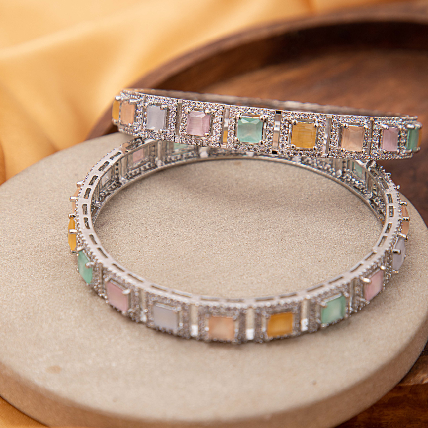 Pastel Colored American Diamond Bangle