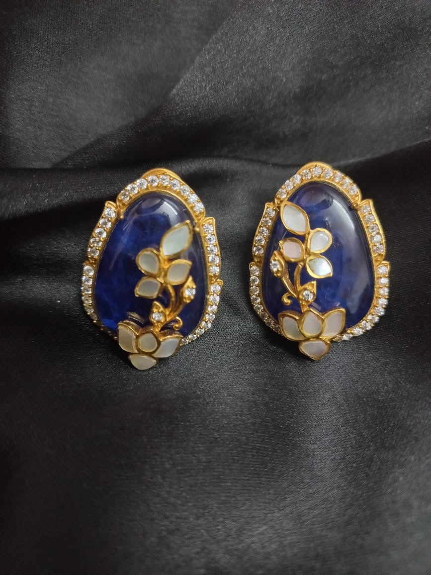 Doublet Studs with Floral Design