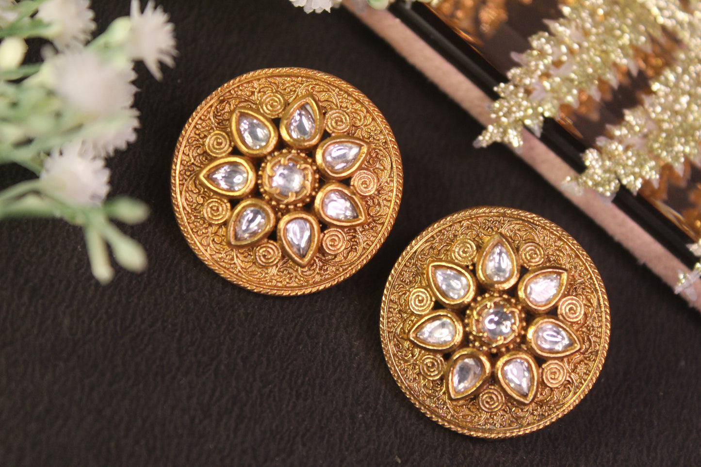 Navya Golden Kundan Set