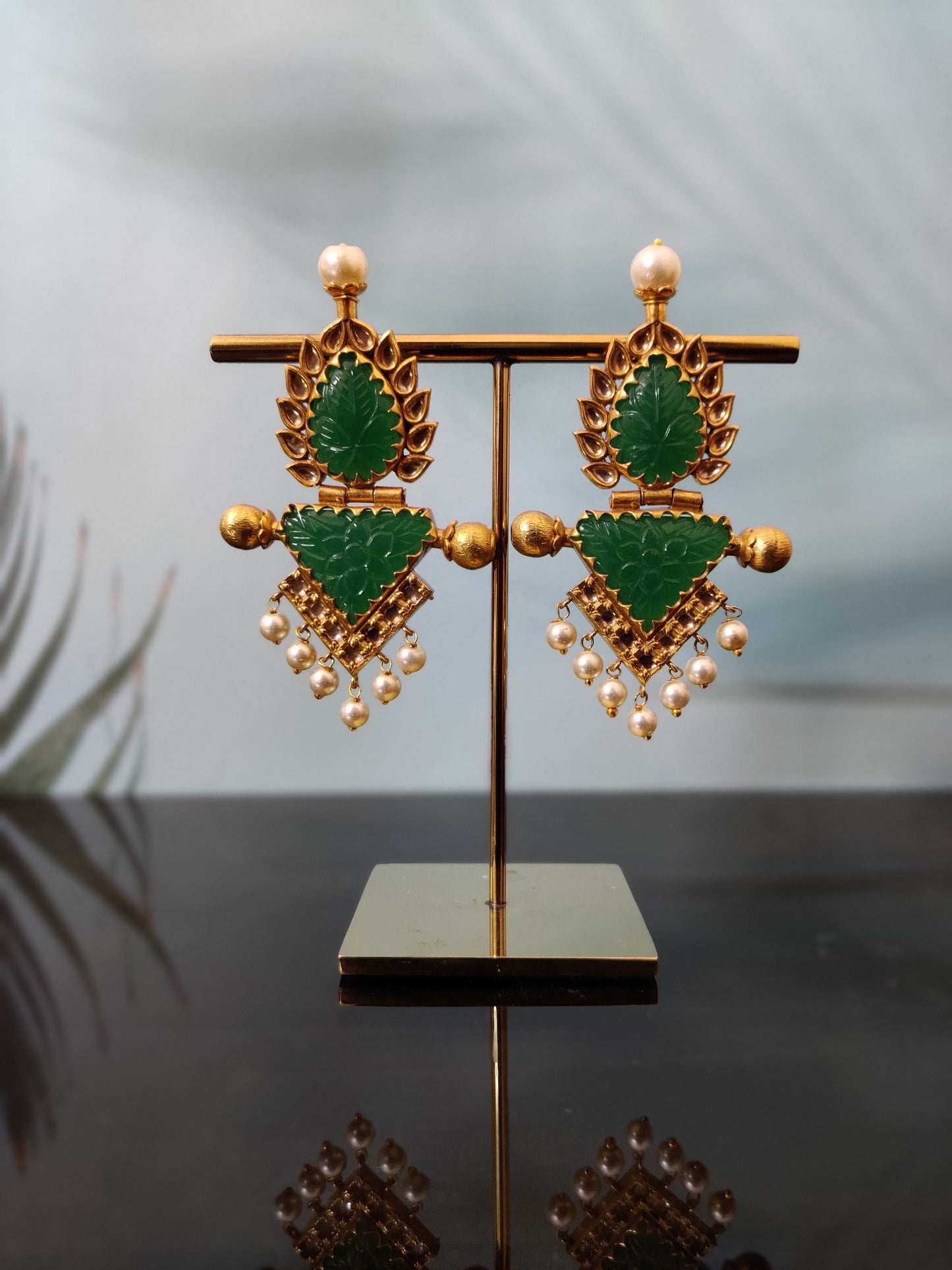 Esha Kundan Long Earrings