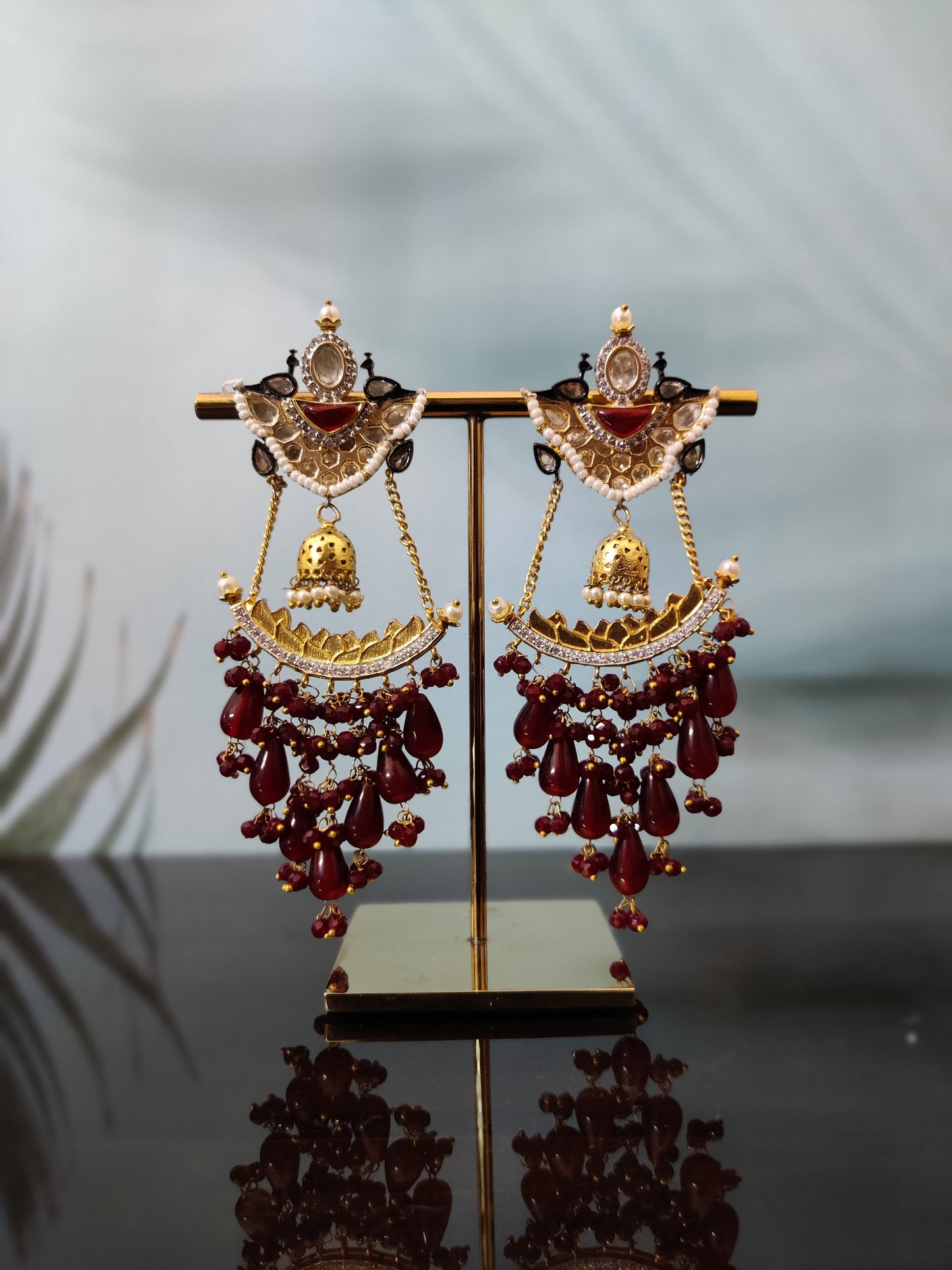 Vaishvi Kundan Long Earrings