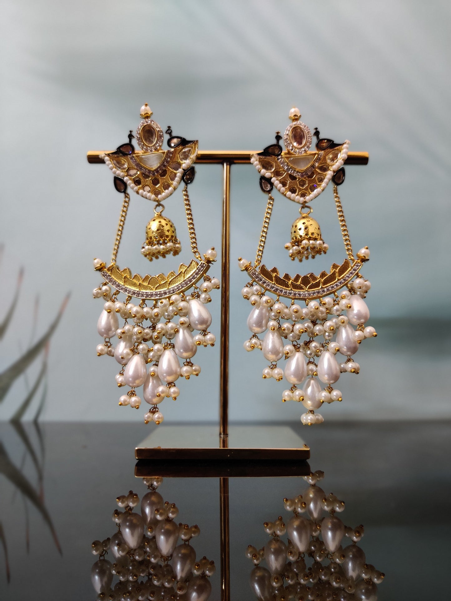 Vaishvi Kundan Long Earrings