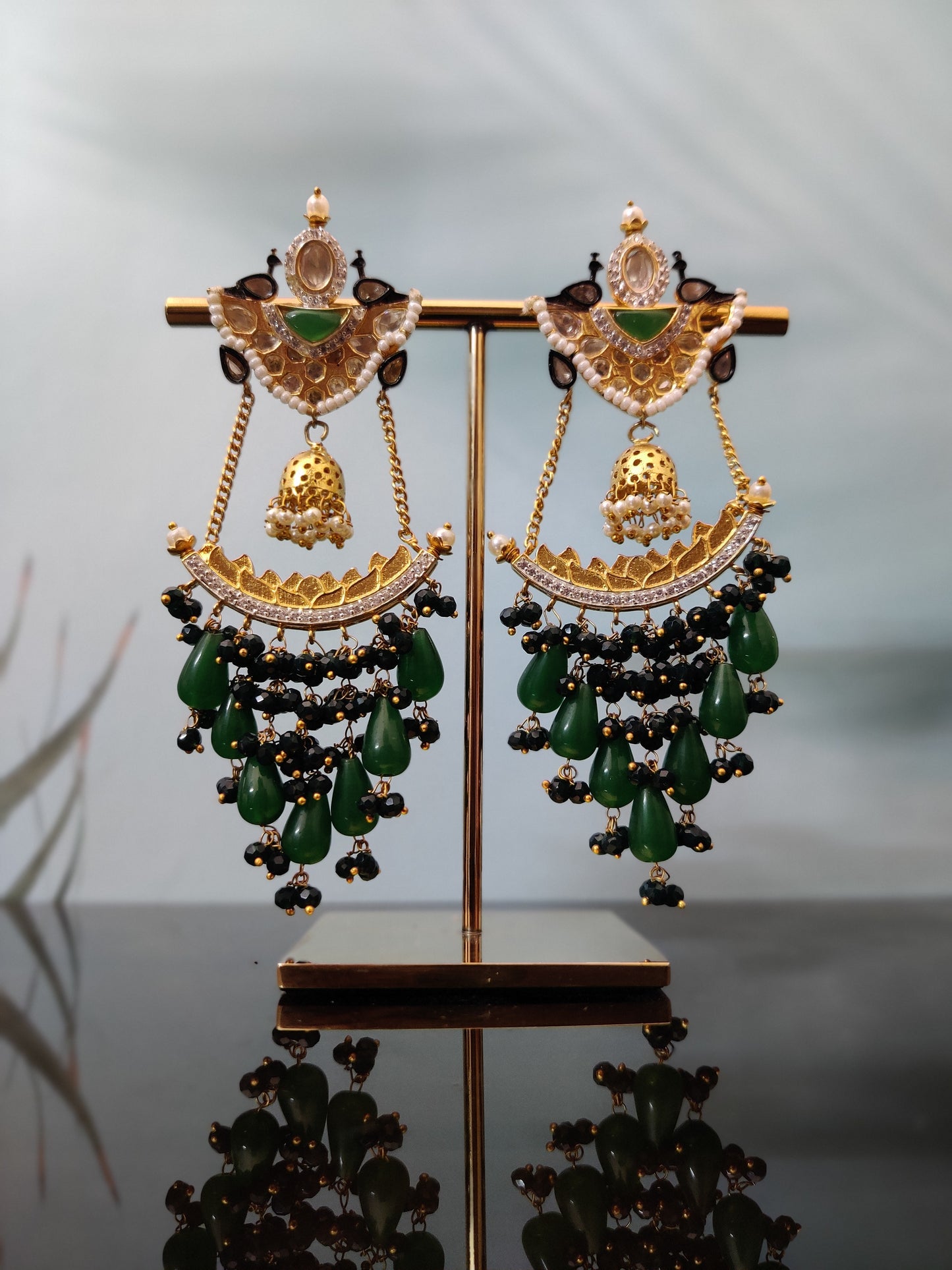 Vaishvi Kundan Long Earrings