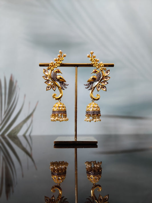 Aarvi Kundan Long Earrings