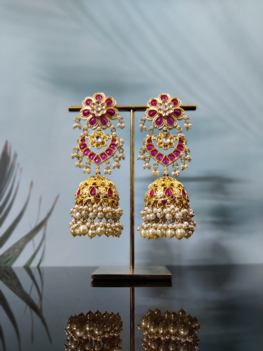 Baani Kundan Long Earrings