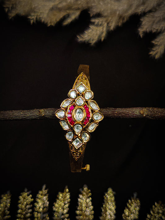 Moissanite With Ruby Stone Bracelet