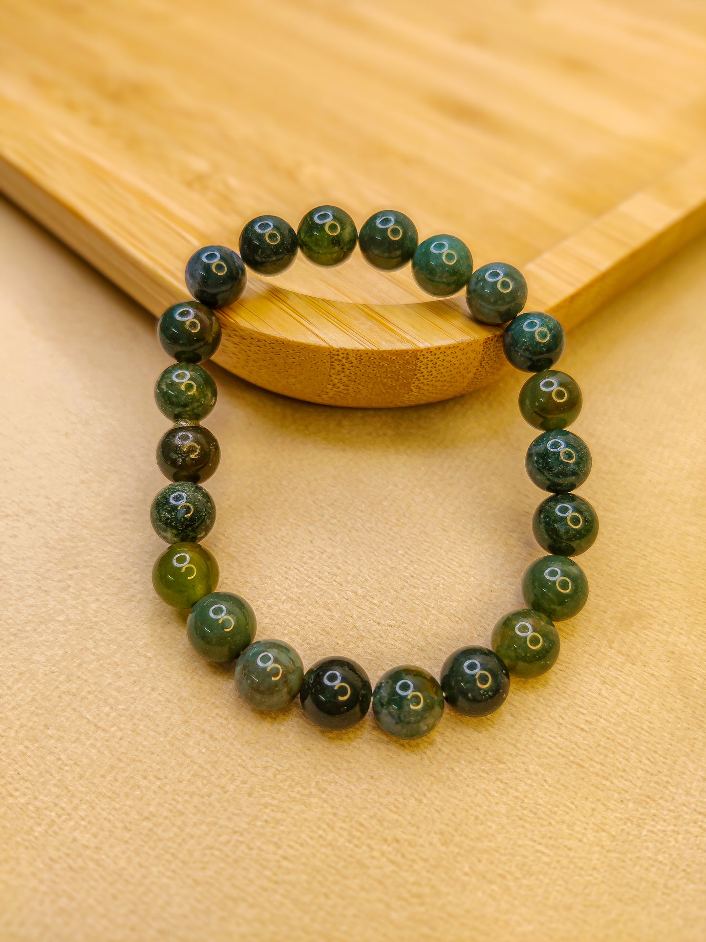 Moss Agate Gemstone Bracelet