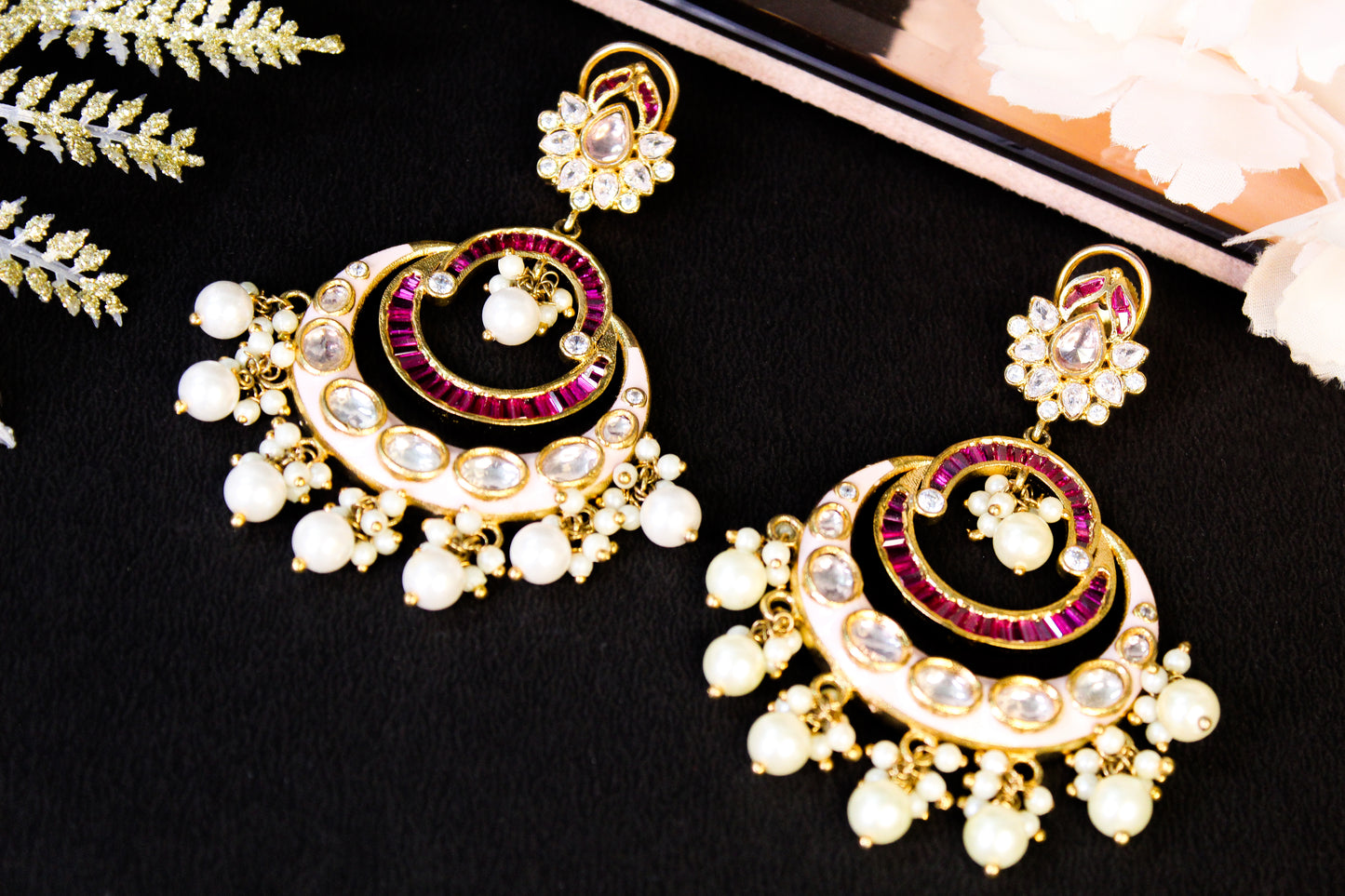 Zoya Kundan Long Earrings