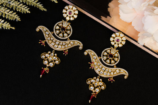 Neeta Kundan Long Earrings