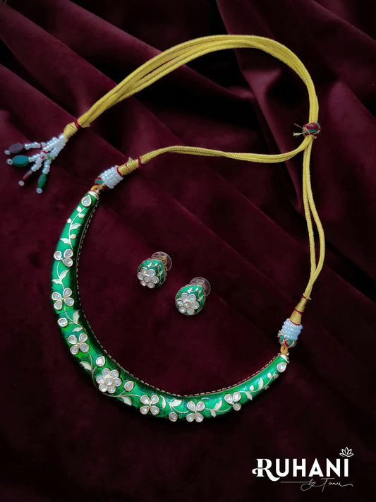 Meenakari Hasli  Necklace